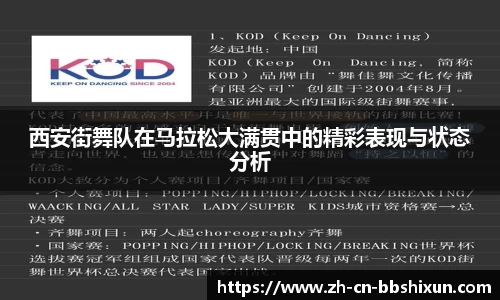 西安街舞队在马拉松大满贯中的精彩表现与状态分析